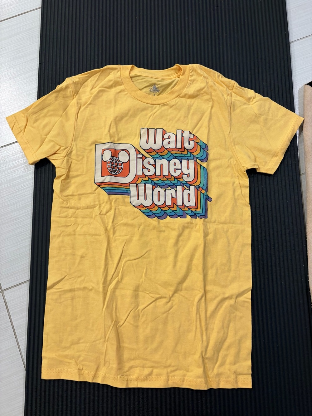 Walt Disney World Retro Yellow Vintage 70’s Graphic Crewneck Tee